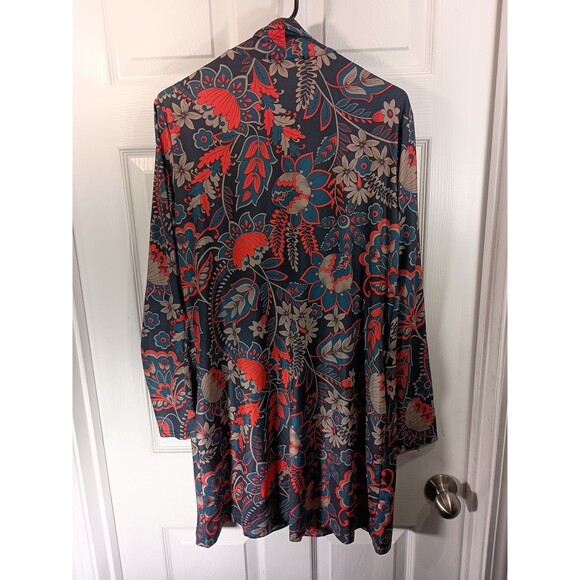 Camisa Open Top Size L Multicolor Floral Pockets - Picture 3 of 9